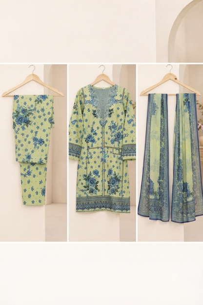 Suhani Clothing — 3-Piece Stitched Lawn Suit | Flat 40% OFF | Ready to Wear | S M L