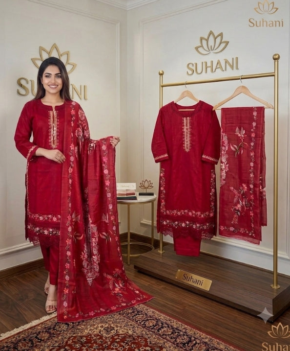 Product Title: Suhani 3-Piece Lawn Suit — 30% OFF | S M L
