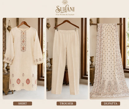 Product Title: Suhani Clothing — 3-Piece Lawn Suit | Flat 30% OFF | S M L | Now Rs. 5000