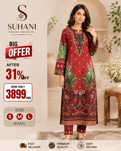 2 Piece Stitched Suit – Suhani Big Offer 3899 only