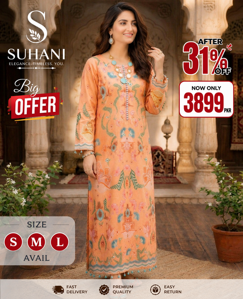 Suhani 2-Piece Stitched Suit | Flat 31% OFF | Only Rs. 3,899 | S M L